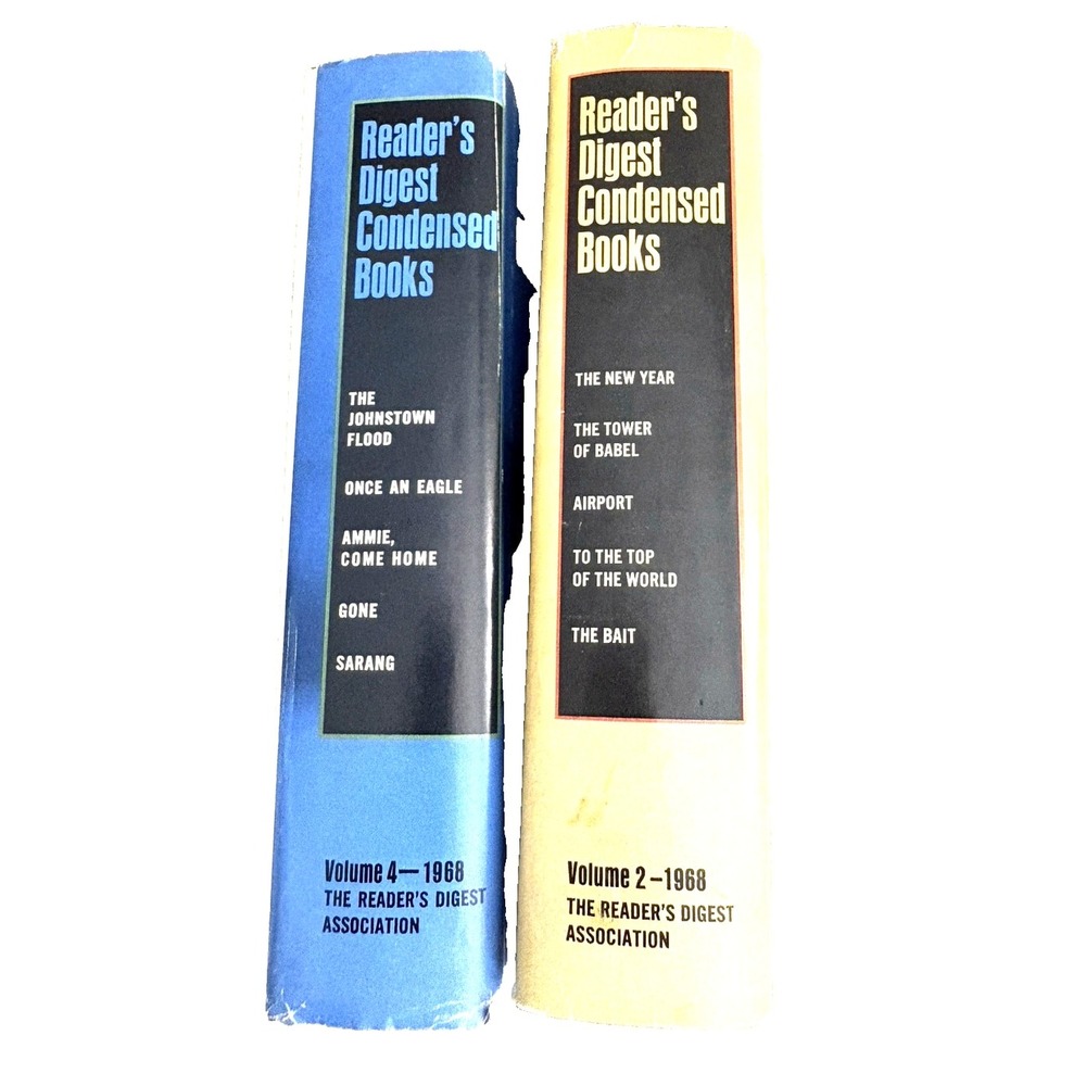 Reader's Digest Condensed Books Vol 2 & 4 1968 Hardcover